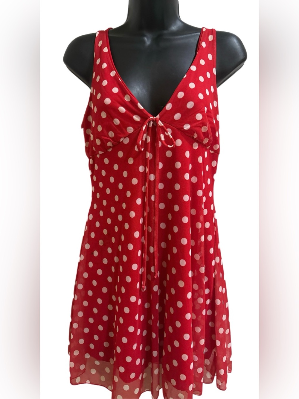Red Polka Dot Sleeveless Mini Dress⭐️NWT⭐️